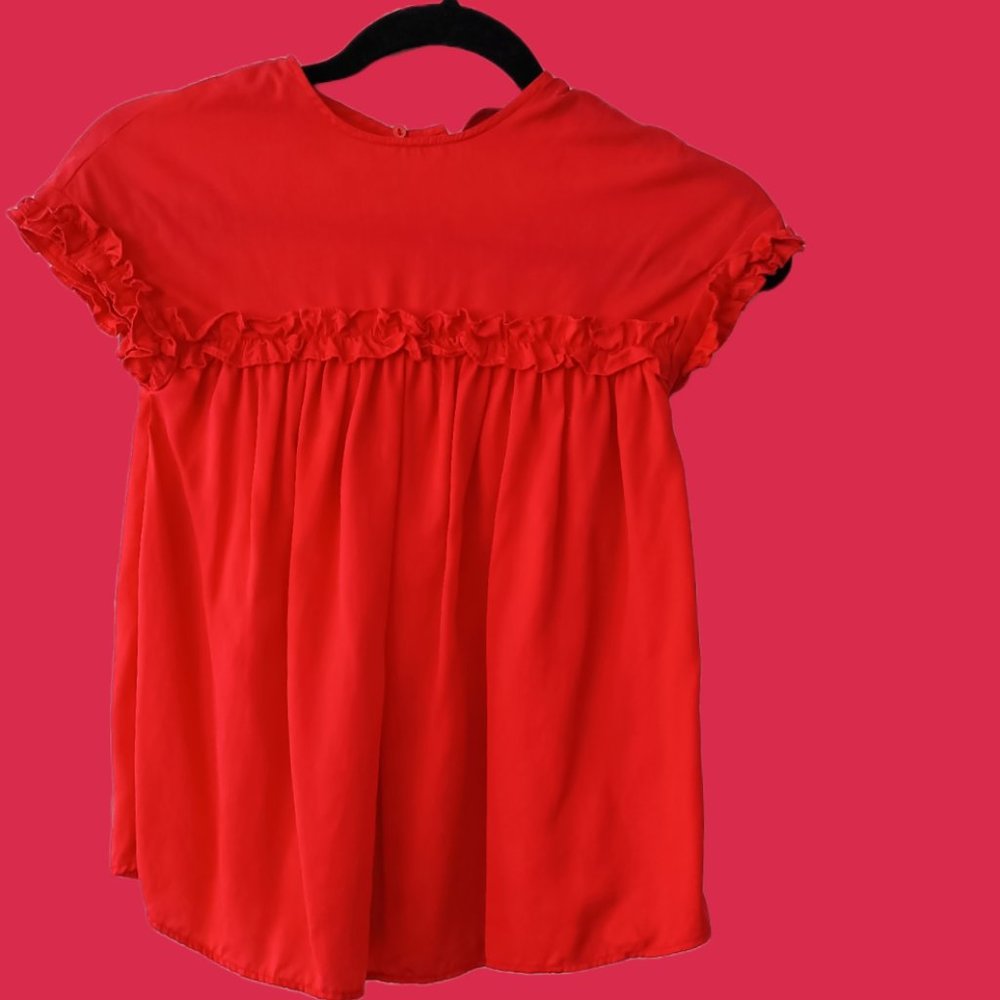 Zara kids girls beautiful red shirt 😍❤️ size 5